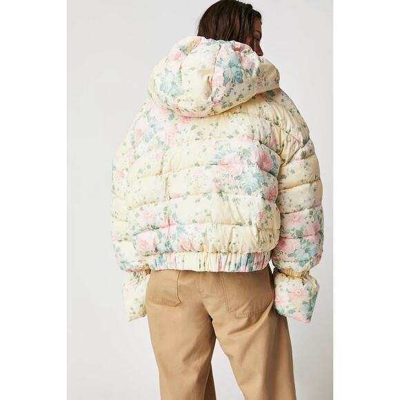 Selkie Floral Hooded Puffer Jacket - Xl Fantasy - Picture 2 of 3